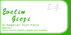 evelin giczi business card